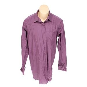 STACY-ADAMS-Button-up-Long-Sleeve-Purple-Shirt-